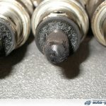 In the photo - coked injectors of an injection engine