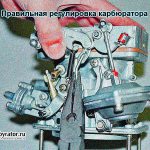 Correct carburetor adjustment
