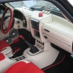 Improved instrument panel of the VAZ 2110 made in white and red tones