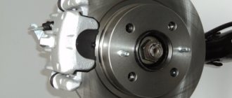 VAZ 2109 rear disc brake