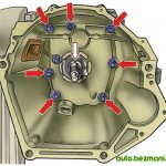 Internal view of the clutch housing