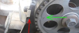 Replacing timing belt Kalina 8 valves