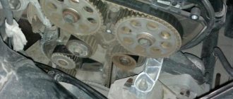 replacing timing belt Lada Largus 16 valves