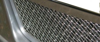 Protective mesh for radiator grille